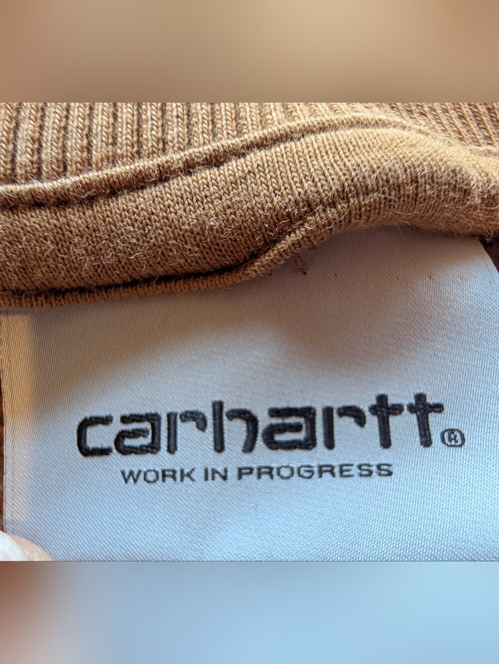Carhartt WIP Script Embroidery Sweatshirt Hamilton Brown Small